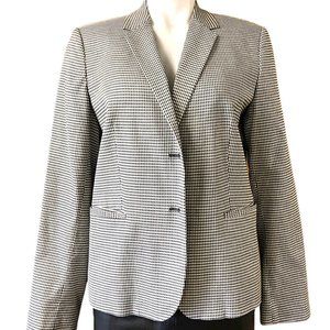 Women Massimo Dutti Pin Check Blazer sz 12